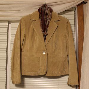 New York & Company Tan Suede Blazer Size 10